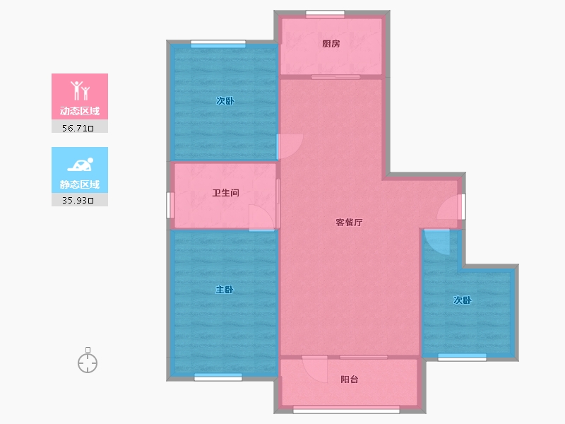 新疆维吾尔自治区-昌吉回族自治州-融锦城4期-97.60-户型库-动静分区