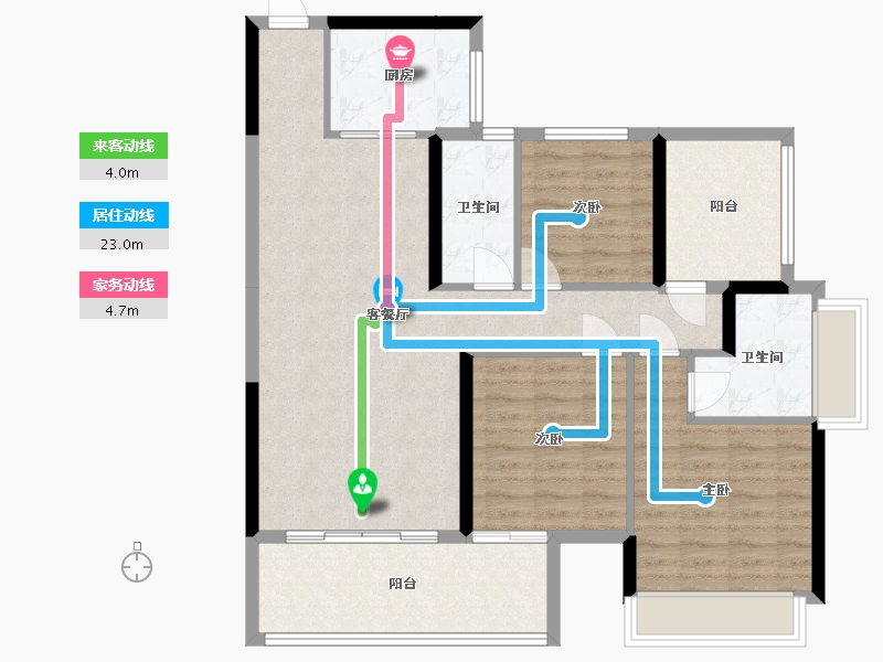 广西壮族自治区-贵港市-华盈壹品江山-96.00-户型库-动静线