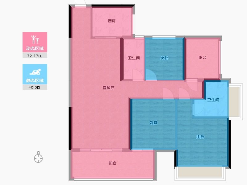 广西壮族自治区-贵港市-华盈壹品江山-96.00-户型库-动静分区