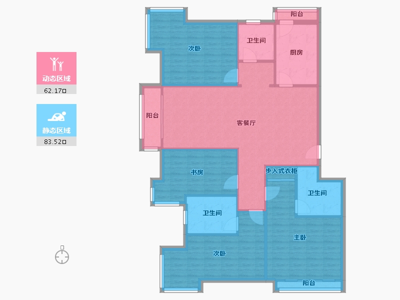 北京-北京市-北京青年城-131.20-户型库-动静分区