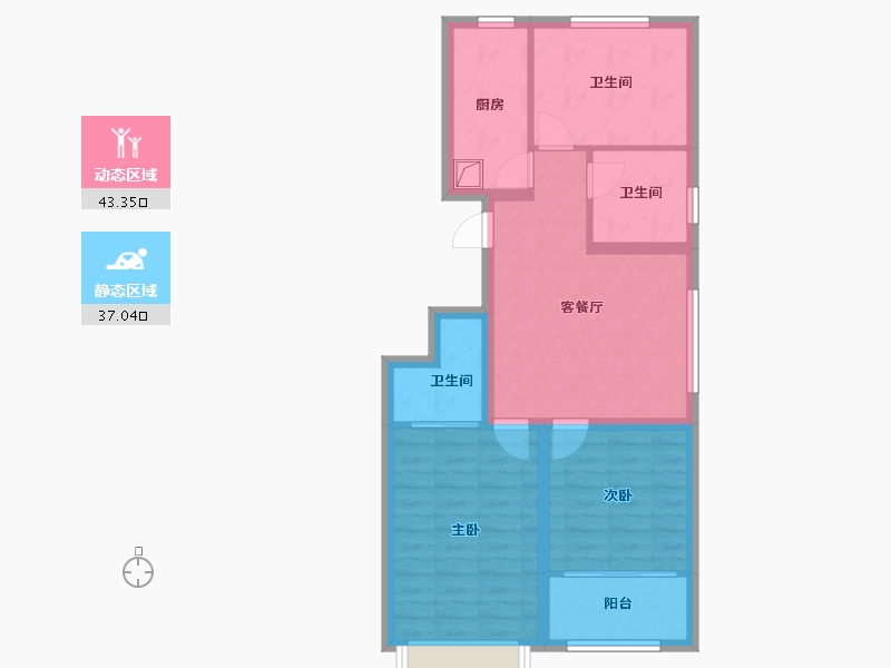 山东省-潍坊市-恒信理想小镇-89.00-户型库-动静分区