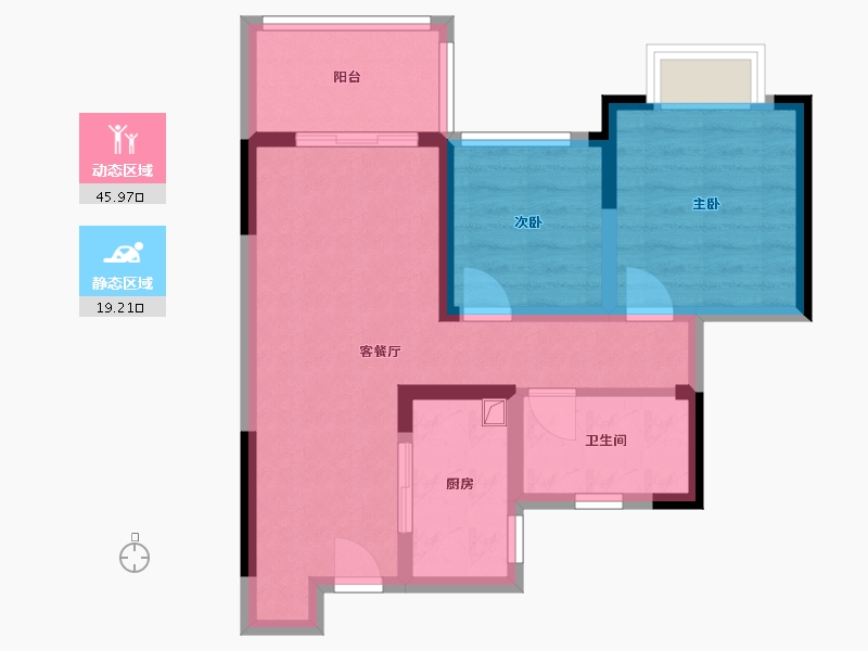 安徽省-合肥市-安居苑-66.40-户型库-动静分区