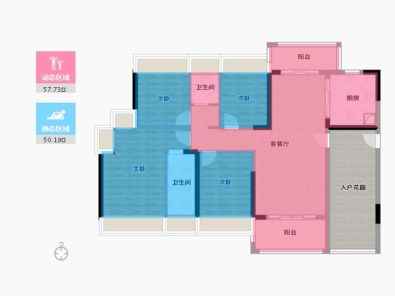 广东省-韶关市-保利东湾花园-135.00-户型库-动静分区