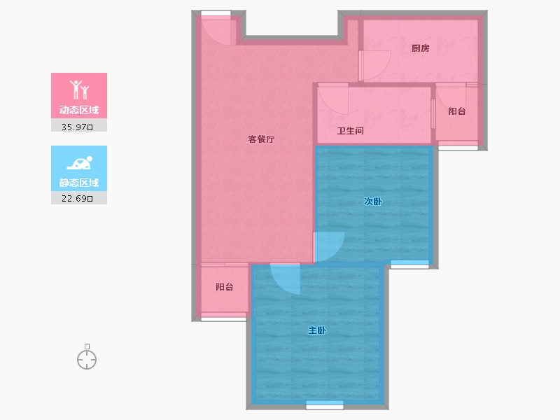 上海-上海市-康桂苑-56.44-户型库-动静分区