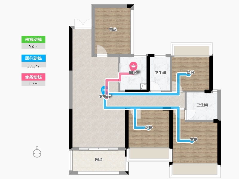 湖南省-衡阳市-翰林尚品-92.48-户型库-动静线