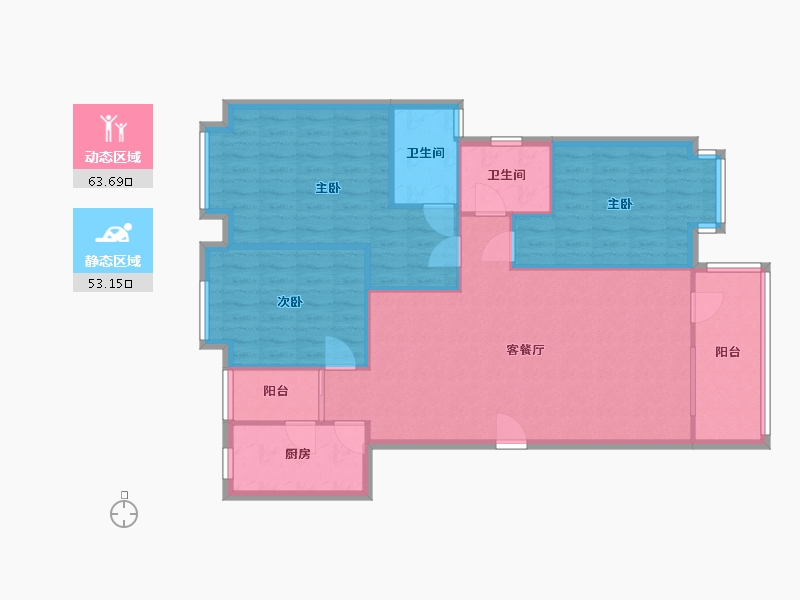 四川省-成都市-天府江-南A区-110.00-户型库-动静分区