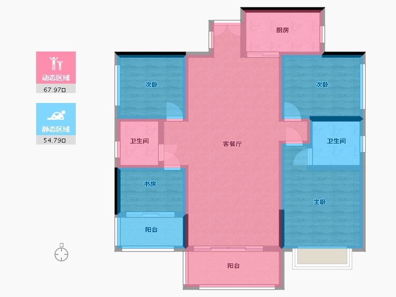 湖南省-邵阳市-雍翠怡景-130.00-户型库-动静分区