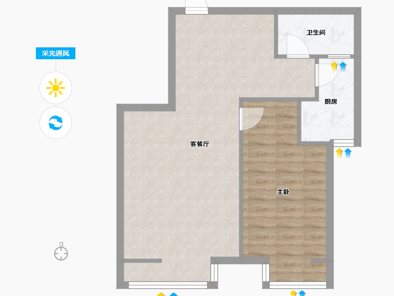 河北省-唐山市-鹭港-58.06-户型库-采光通风