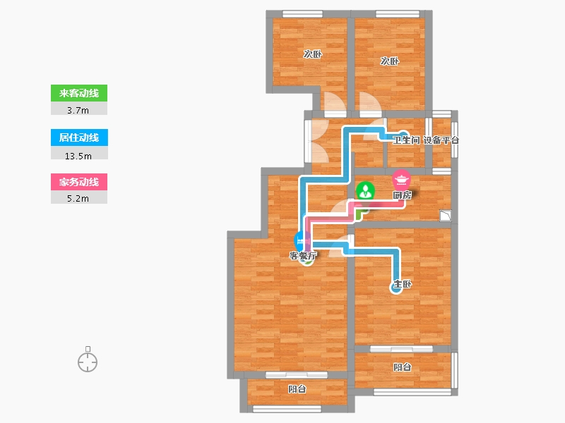 河北省-承德市-君御府-76.25-户型库-动静线