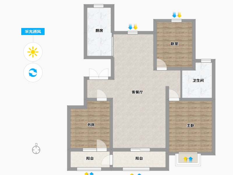 新疆维吾尔自治区-塔城地区-中天未来城-103.04-户型库-采光通风