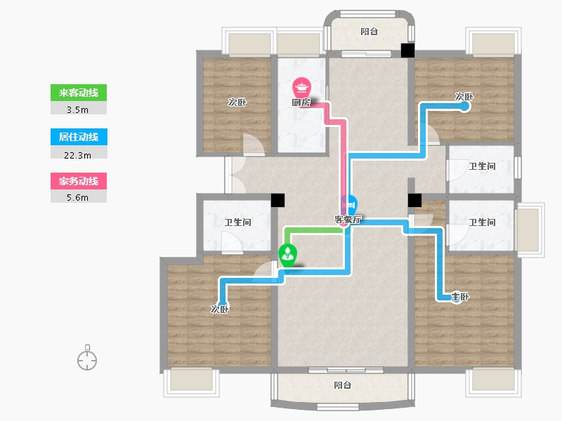 云南省-昆明市-安康园-138.43-户型库-动静线