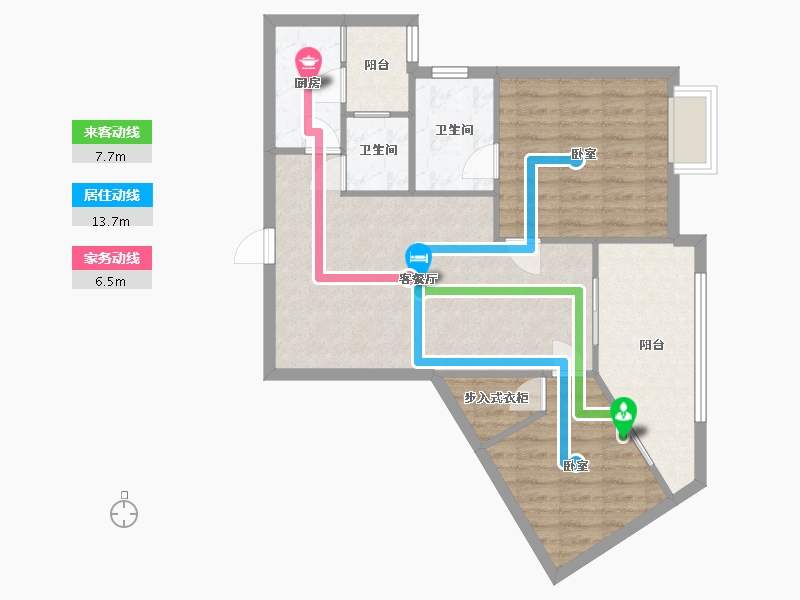 四川省-成都市-中房红枫岭-二期-72.94-户型库-动静线