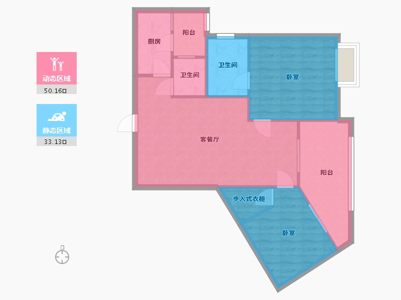 四川省-成都市-中房红枫岭-二期-72.94-户型库-动静分区