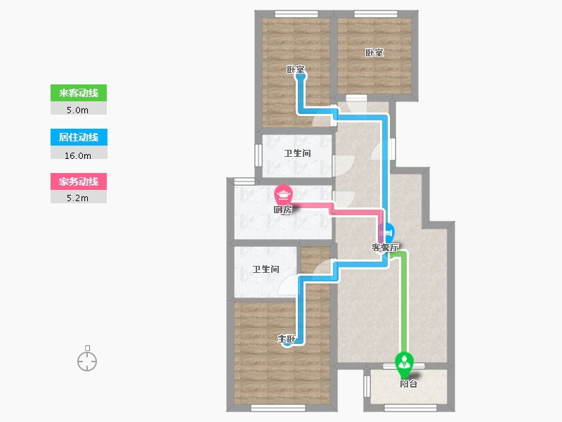 河北省-沧州市-融城花园-115.00-户型库-动静线