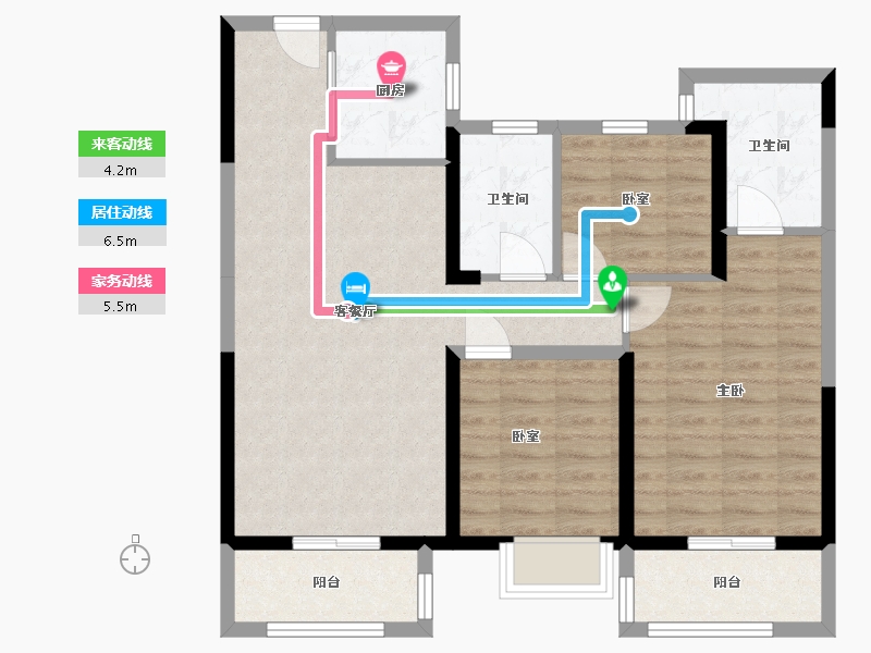 湖北省-武汉市-天汇龙城-118.00-户型库-动静线