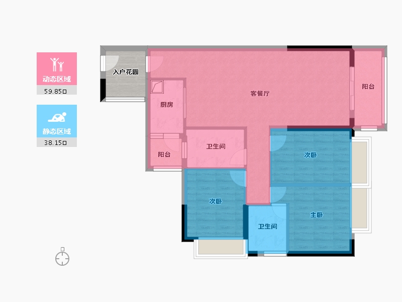 广东省-韶关市-雄州名园-92.80-户型库-动静分区