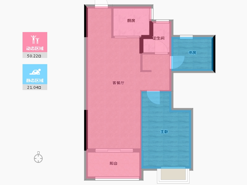 福建省-泉州市-尚东首府-64.00-户型库-动静分区