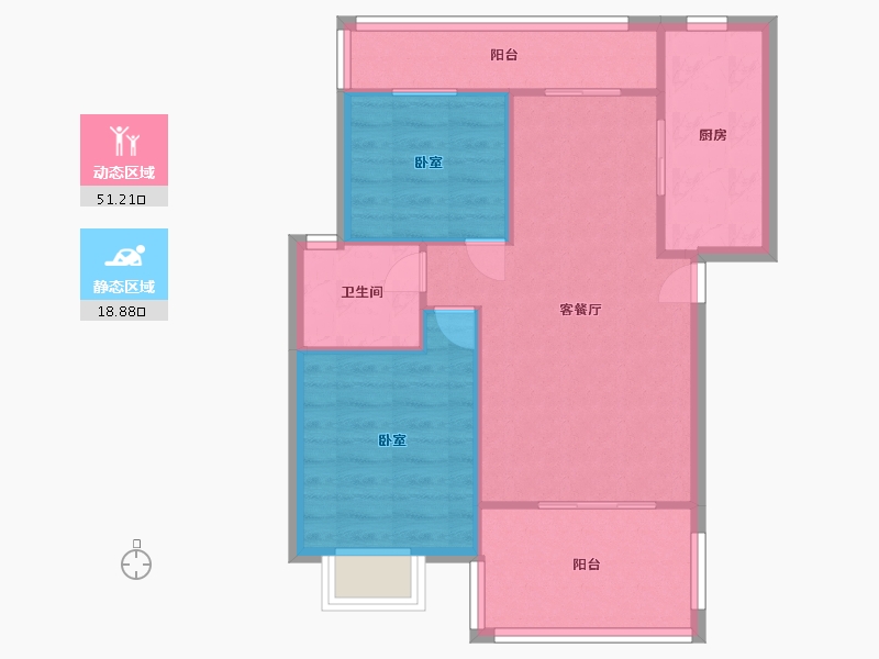 湖南省-株洲市-新泰小区-63.38-户型库-动静分区