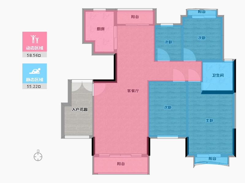 江苏省-苏州市-湖滨国际-112.00-户型库-动静分区