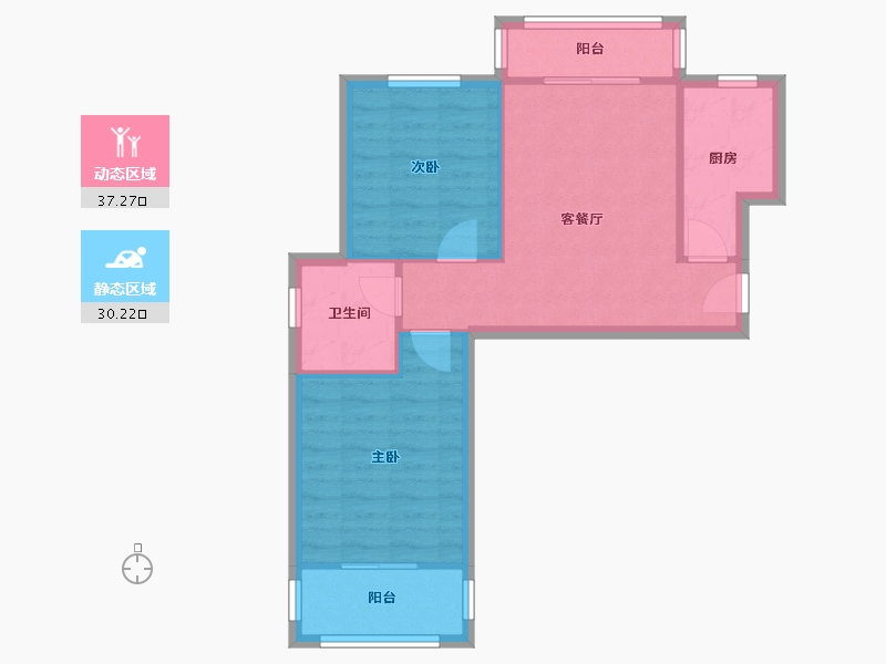 河南省-郑州市-大学-南郡-73.53-户型库-动静分区