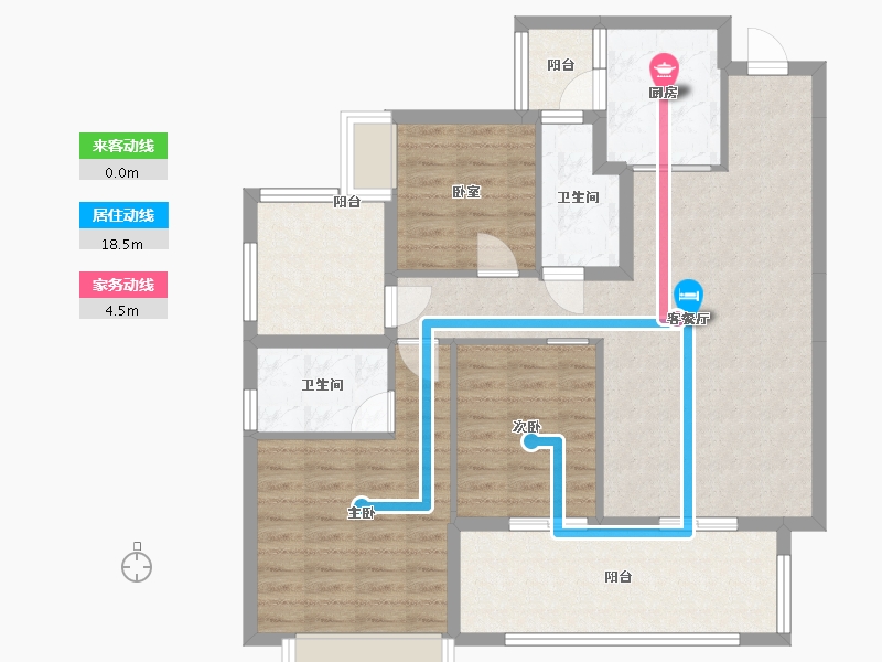 贵州省-遵义市-阔景高层-98.71-户型库-动静线