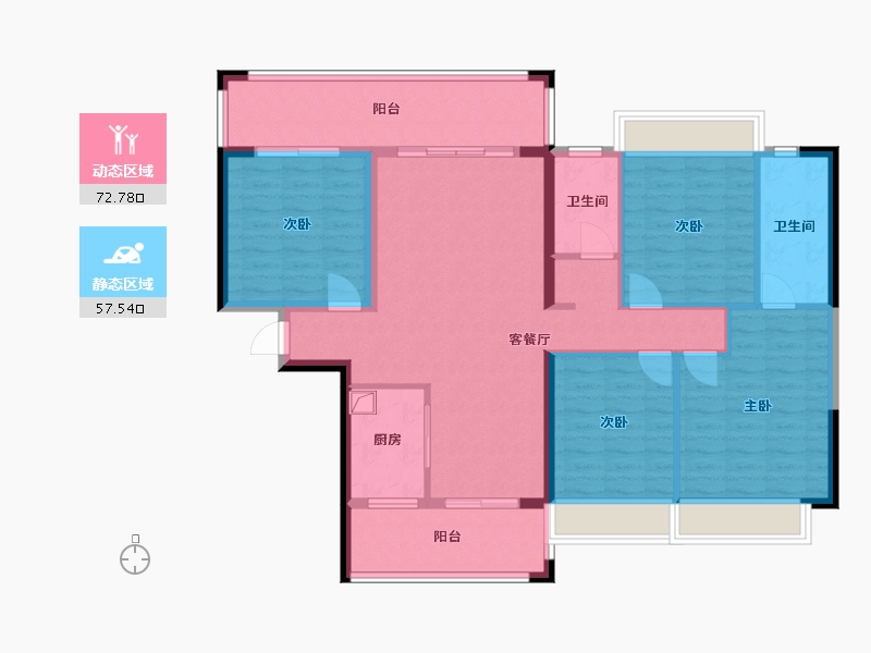 广西壮族自治区-梧州市-汇洋华府-115.76-户型库-动静分区