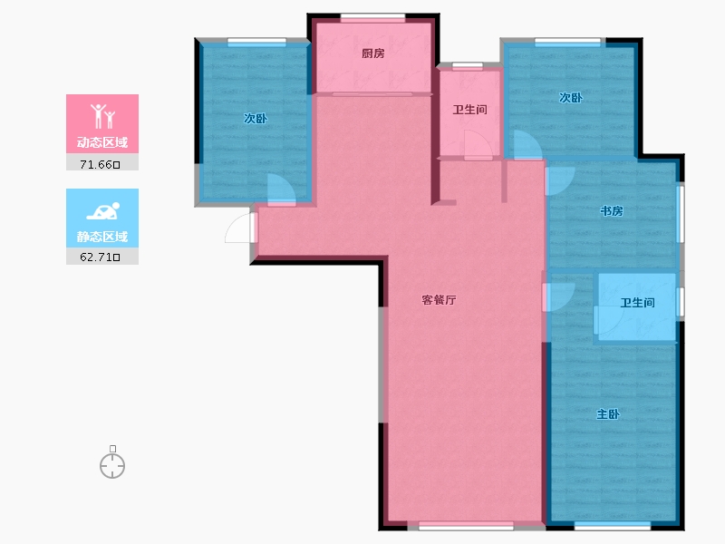 山东省-菏泽市-金河小区-122.91-户型库-动静分区