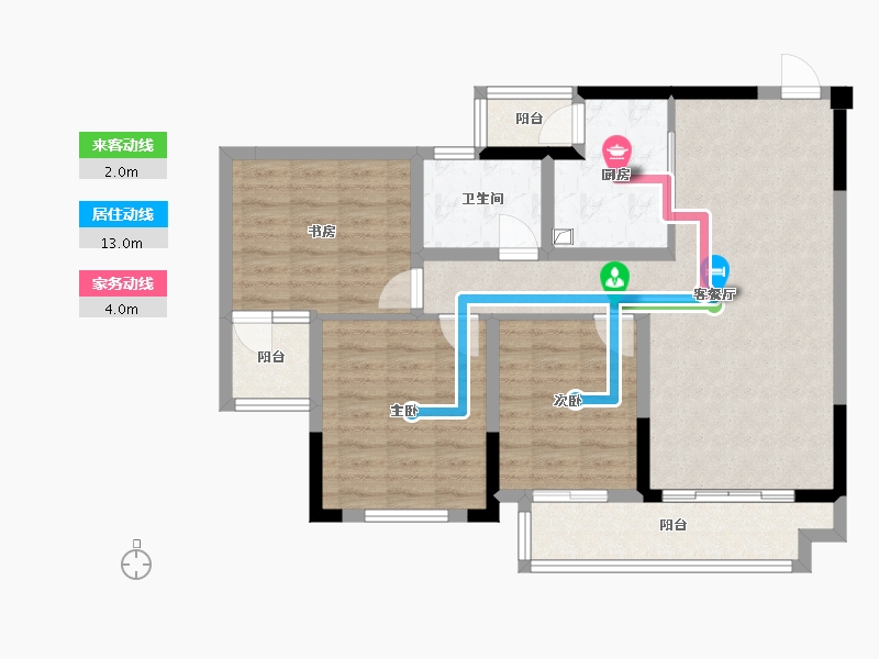 四川省-成都市-天府西苑-96.00-户型库-动静线