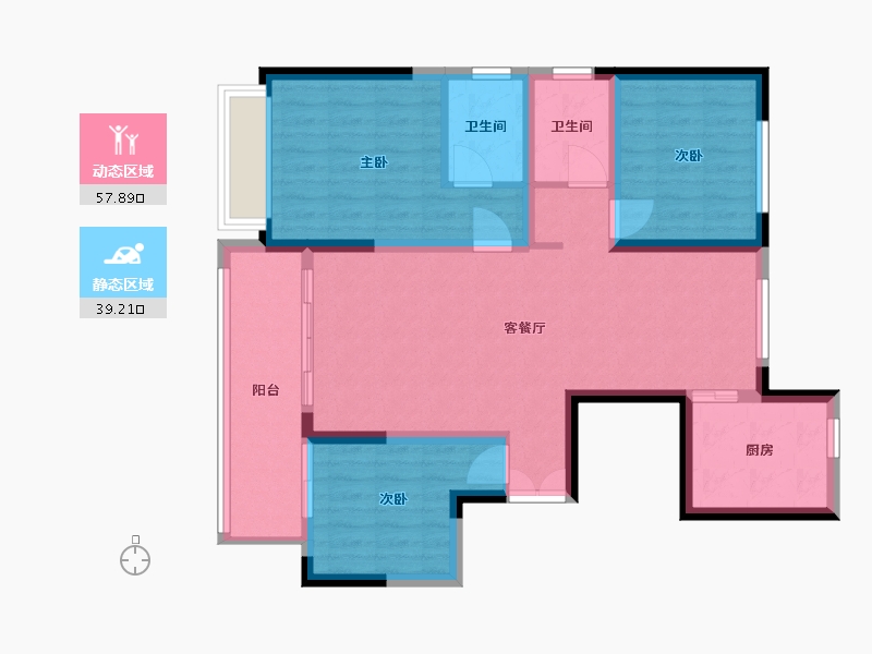 山东省-临沂市-华业江泉东城-97.00-户型库-动静分区