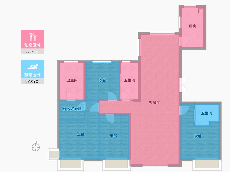 北京-北京市-未来公元-145.00-户型库-动静分区