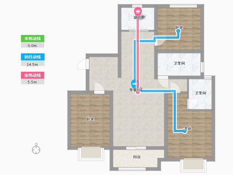 山东省-济南市-世茂-90.31-户型库-动静线