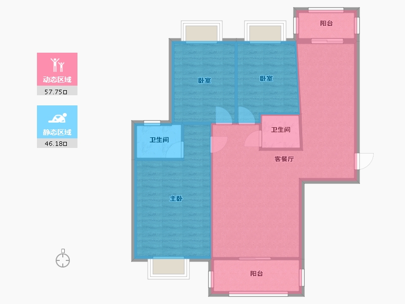 江西省-九江市-鑫盛公园1号2期-92.00-户型库-动静分区