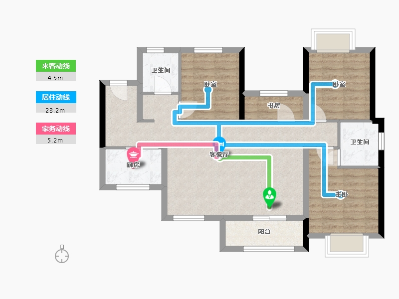 四川省-眉山市-智慧城-84.80-户型库-动静线