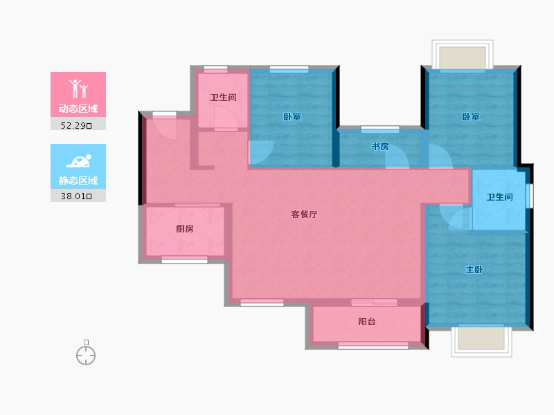 四川省-眉山市-智慧城-84.80-户型库-动静分区