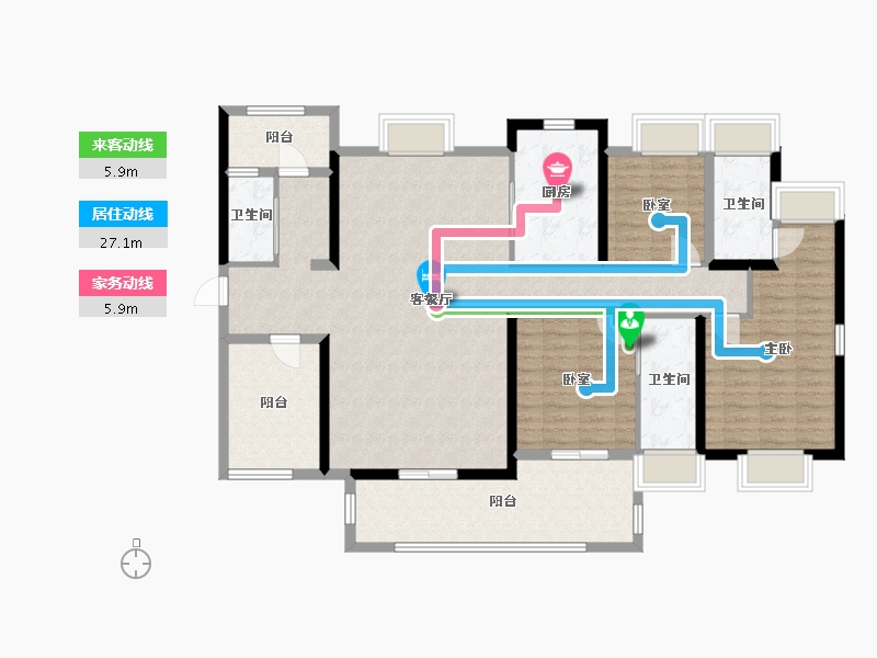 广东省-揭阳市-半岛明珠-135.00-户型库-动静线