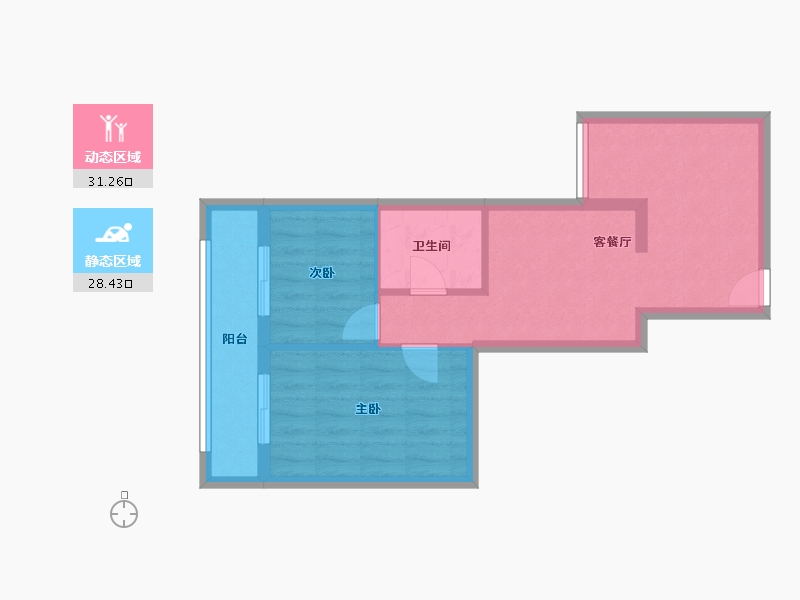 广东省-深圳市-新港鸿花园-55.68-户型库-动静分区