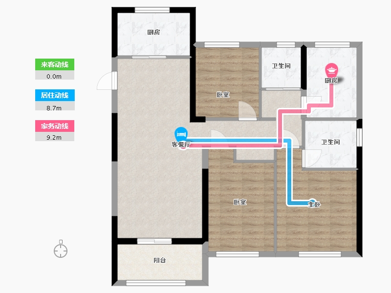 福建省-福州市-福州翡丽云邸-98.00-户型库-动静线