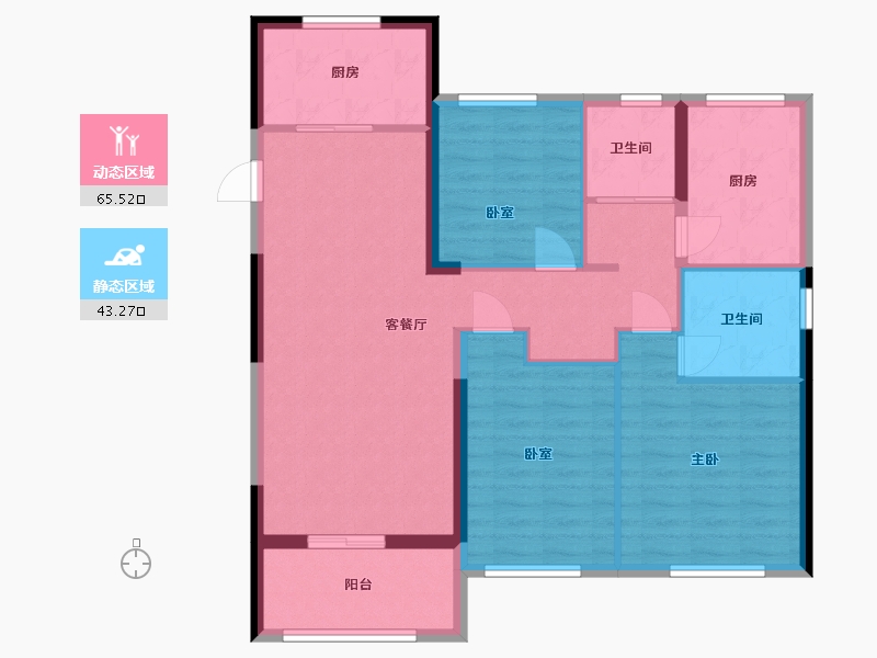 福建省-福州市-福州翡丽云邸-98.00-户型库-动静分区