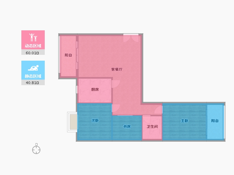 湖北省-武汉市-中南新苑-东区-92.80-户型库-动静分区