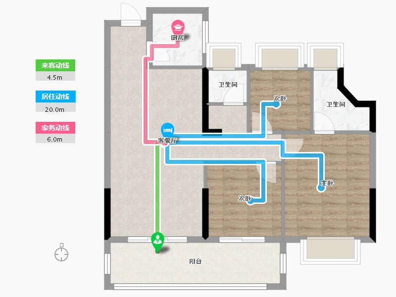 福建省-宁德市-盛世东方-94.40-户型库-动静线