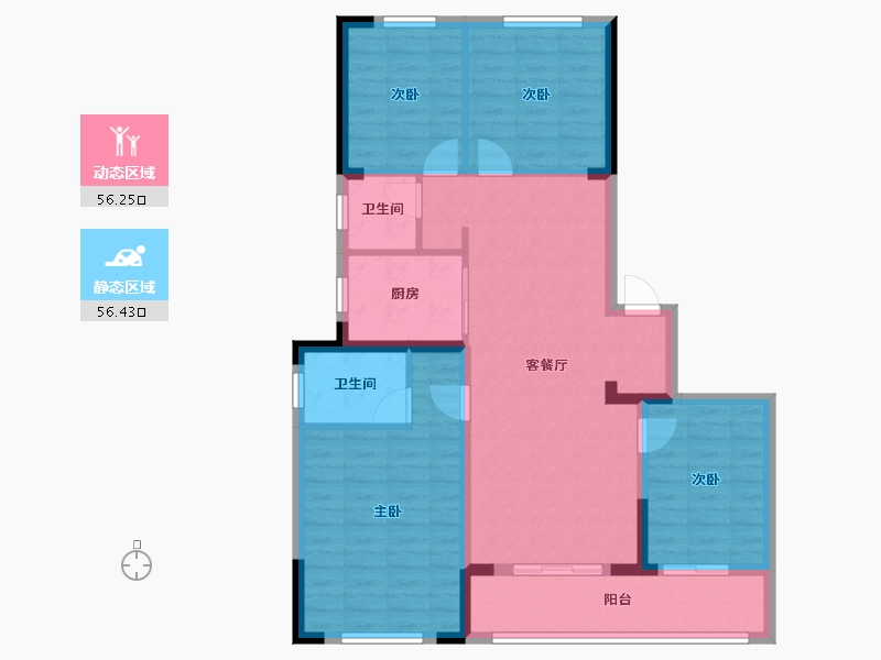 浙江省-温州市-忆江嘉园-114.00-户型库-动静分区