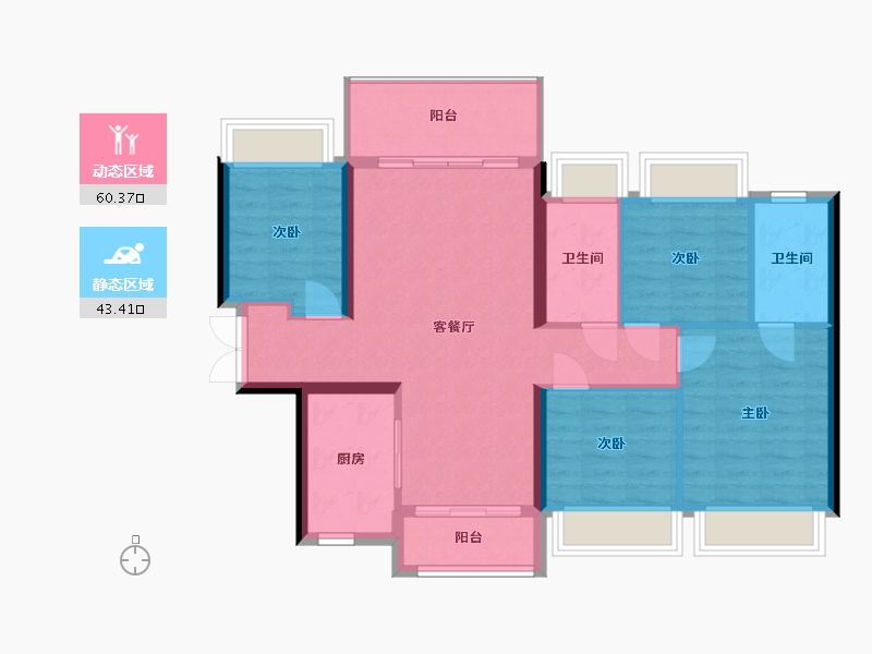 广东省-湛江市-福濠华庭-98.72-户型库-动静分区