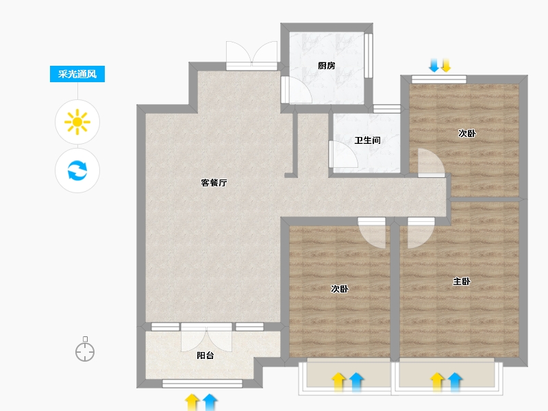 山东省-枣庄市-供销兰园-84.00-户型库-采光通风