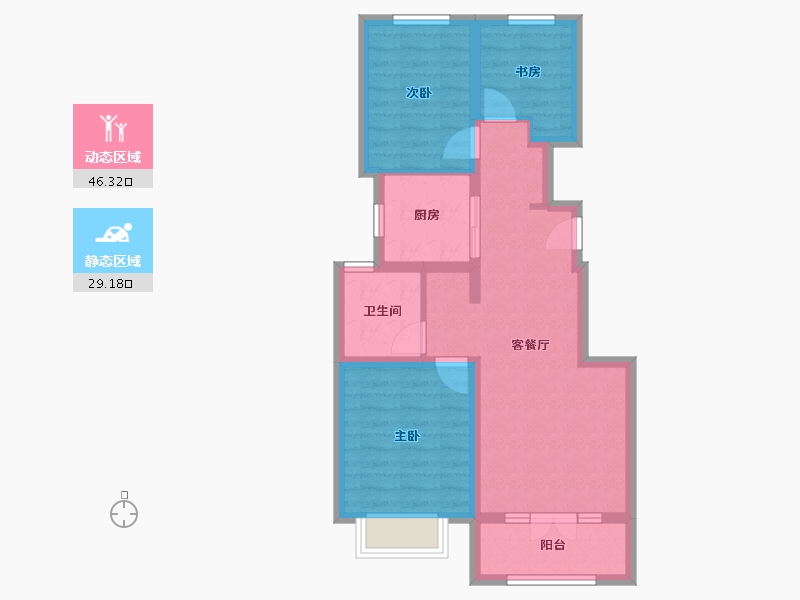 北京-北京市-国誉府-72.00-户型库-动静分区