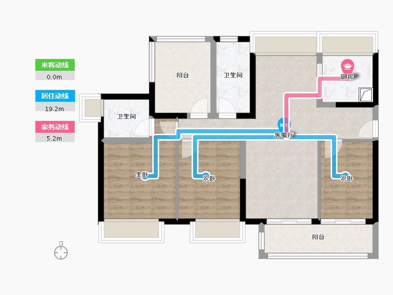 广东省-江门市-中建四局台山保利新公馆-92.00-户型库-动静线