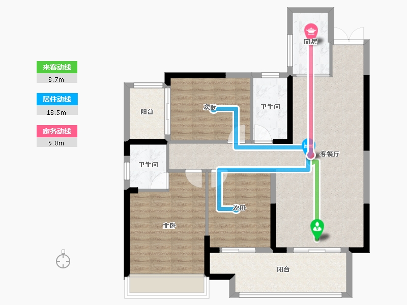 湖南省-怀化市-广达万象城-104.25-户型库-动静线