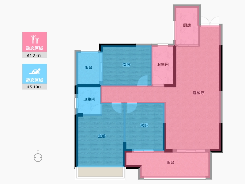 湖南省-怀化市-广达万象城-104.25-户型库-动静分区