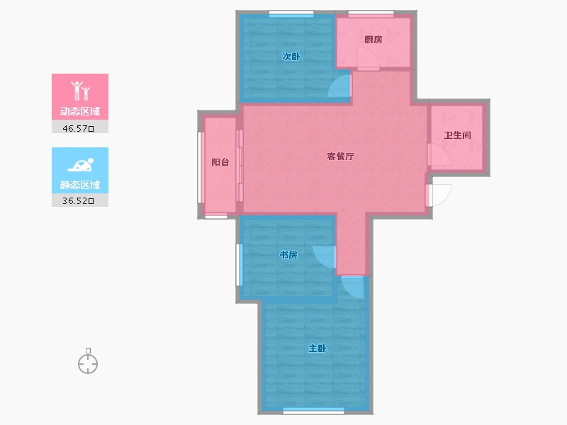 河北省-承德市-金山尚城-82.87-户型库-动静分区