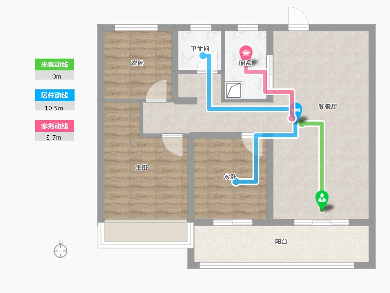 山东省-德州市-新河花园-84.00-户型库-动静线