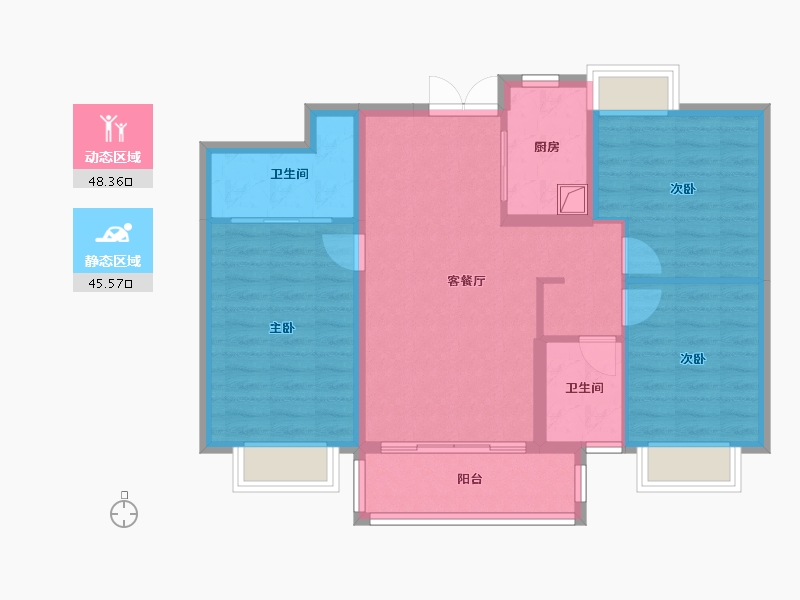 陕西省-榆林市-钰城印象-97.10-户型库-动静分区